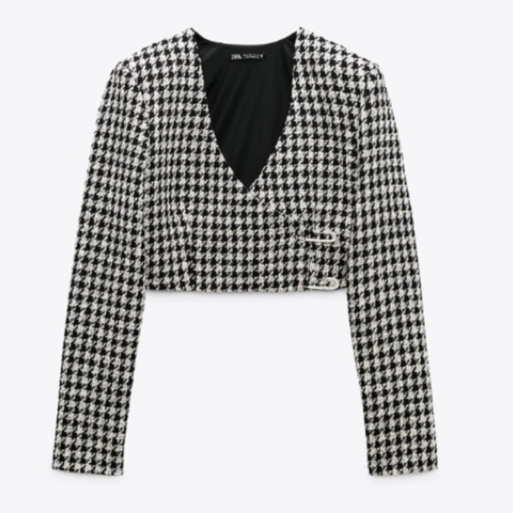 Zara structured crop top NWOT